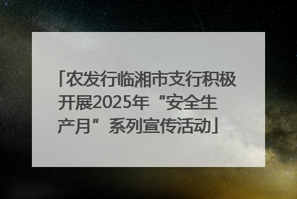 农发行临湘市支行积极开展2025年“安全生产月”系列宣传活动