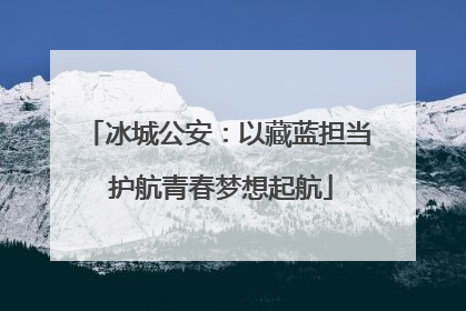 冰城公安：以藏蓝担当 护航青春梦想起航