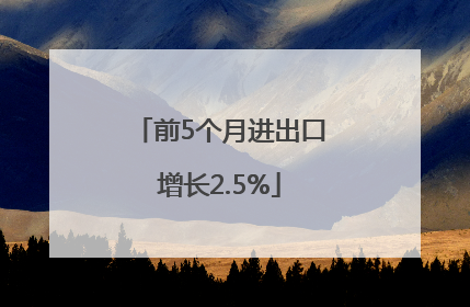 前5个月进出口增长2.5%