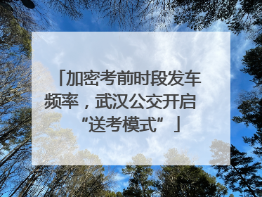 加密考前时段发车频率，武汉公交开启“送考模式”