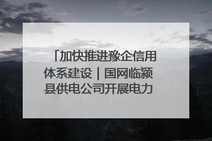 加快推进豫企信用体系建设｜国网临颍县供电公司开展电力行业信用企业现场咨询访谈工作
