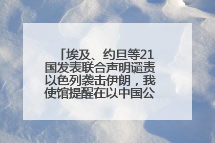 埃及、约旦等21国发表联合声明谴责以色列袭击伊朗，我使馆提醒在以中国公民尽快陆路离境