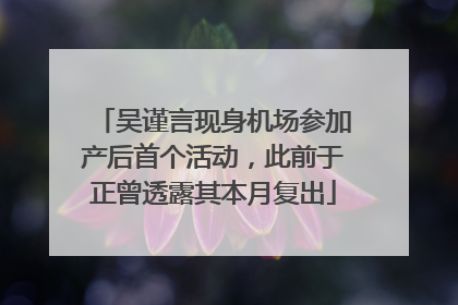 吴谨言现身机场参加产后首个活动，此前于正曾透露其本月复出
