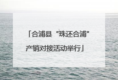 合浦县“珠还合浦”产销对接活动举行