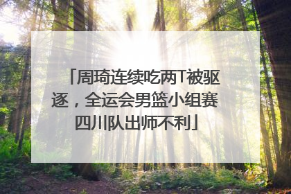 周琦连续吃两T被驱逐，全运会男篮小组赛四川队出师不利