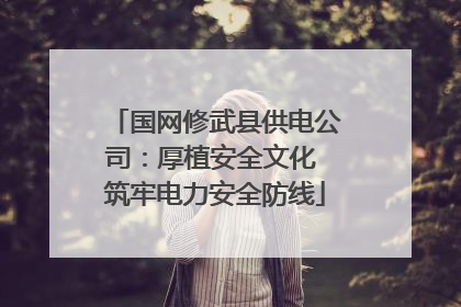 国网修武县供电公司：厚植安全文化 筑牢电力安全防线