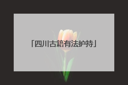 四川古籍有法护持