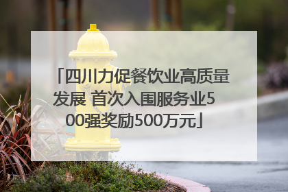 四川力促餐饮业高质量发展 首次入围服务业500强奖励500万元