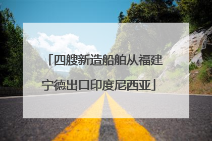 四艘新造船舶从福建宁德出口印度尼西亚