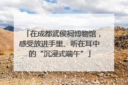 在成都武侯祠博物馆，感受放进手里、听在耳中的“沉浸式端午”