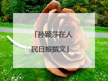 孙颖莎在人民日报撰文