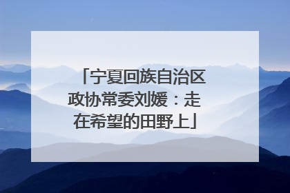 宁夏回族自治区政协常委刘媛：走在希望的田野上