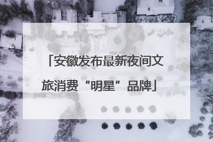 安徽发布最新夜间文旅消费“明星”品牌