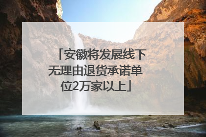 安徽将发展线下无理由退货承诺单位2万家以上