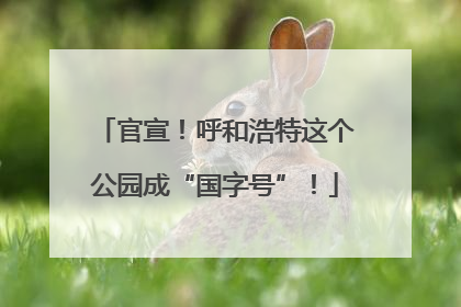 官宣！呼和浩特这个公园成“国字号”！