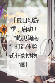 夏日幻游季，启动！“屿见闽南”打造体验式非遗博物馆