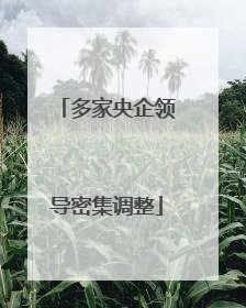 多家央企领导密集调整
