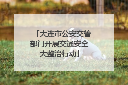 大连市公安交管部门开展交通安全大整治行动