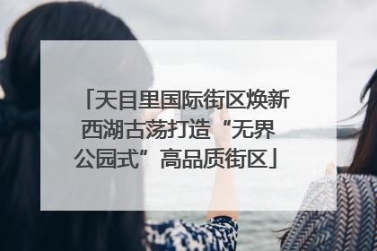 天目里国际街区焕新 西湖古荡打造“无界公园式”高品质街区