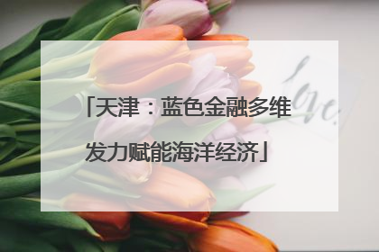 天津：蓝色金融多维发力赋能海洋经济