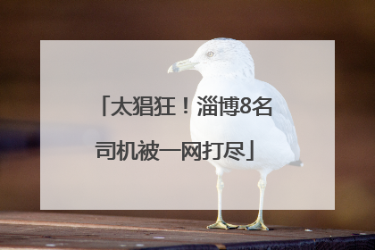太猖狂！淄博8名司机被一网打尽