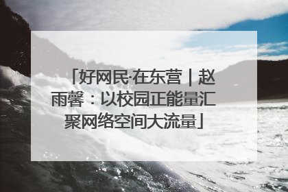 好网民·在东营｜赵雨馨：以校园正能量汇聚网络空间大流量