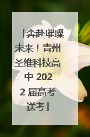 奔赴璀璨未来！青州圣维科技高中 2022 届高考送考