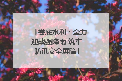 娄底水利：全力迎战强降雨 筑牢防汛安全屏障