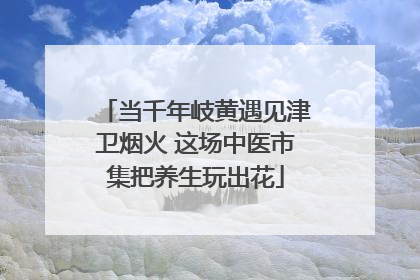 当千年岐黄遇见津卫烟火 这场中医市集把养生玩出花