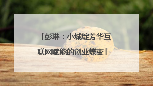 彭琳：小城绽芳华互联网赋能的创业蝶变