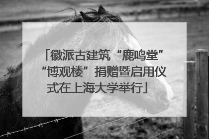 徽派古建筑“鹿鸣堂”“博观楼”捐赠暨启用仪式在上海大学举行