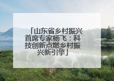 山东省乡村振兴首席专家杨飞：科技创新点燃乡村振兴新引擎