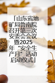 山东省地矿局鲁南院召开第三次安委会会议暨2025年“安全生产月”活动启动仪式