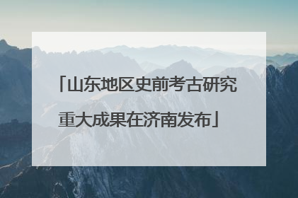 山东地区史前考古研究重大成果在济南发布