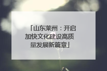 山东莱州：开启加快文化建设高质量发展新篇章