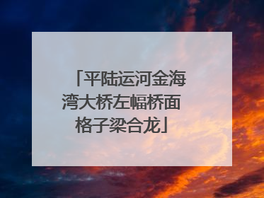 平陆运河金海湾大桥左幅桥面格子梁合龙