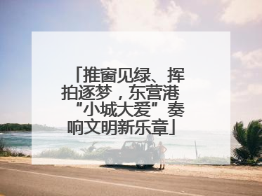 推窗见绿、挥拍逐梦，东营港“小城大爱”奏响文明新乐章