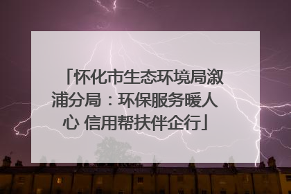 怀化市生态环境局溆浦分局：环保服务暖人心 信用帮扶伴企行
