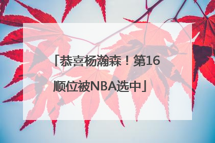 恭喜杨瀚森！第16顺位被NBA选中