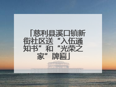 慈利县溪口镇新街社区送“入伍通知书”和“光荣之家”牌匾