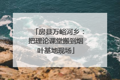 房县万峪河乡：把理论课堂搬到烟叶基地现场