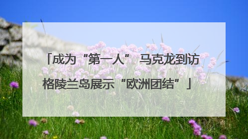 成为“第一人” 马克龙到访格陵兰岛展示“欧洲团结”