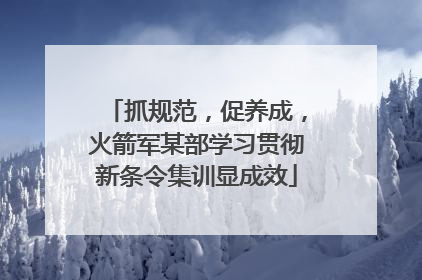 抓规范，促养成，火箭军某部学习贯彻新条令集训显成效