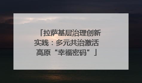 拉萨基层治理创新实践：多元共治激活高原“幸福密码”