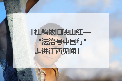 杜鹃依旧映山红——“法治号中国行”走进江西见闻