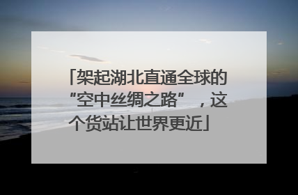 架起湖北直通全球的“空中丝绸之路”，这个货站让世界更近