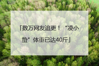 数万网友追更！“凌小蛰”体重已达40斤