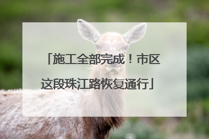 施工全部完成！市区这段珠江路恢复通行