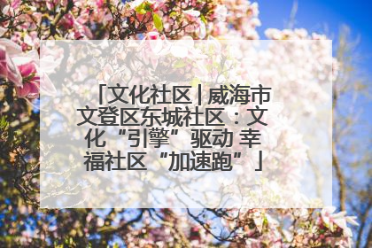 文化社区│威海市文登区东城社区：文化“引擎”驱动 幸福社区“加速跑”