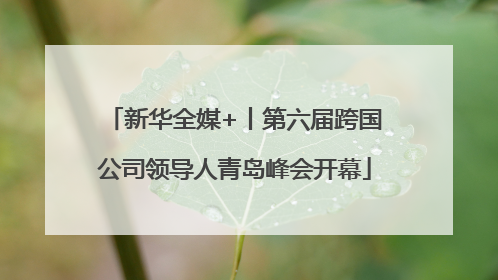 新华全媒+丨第六届跨国公司领导人青岛峰会开幕